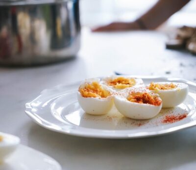 Receta de huevos con boletus y trufa