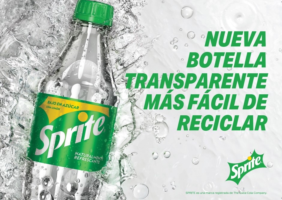 Economía.- Coca-Cola convierte sus botellas ‘PET de Sprite’ en transparentes para facilitar su reciclaje