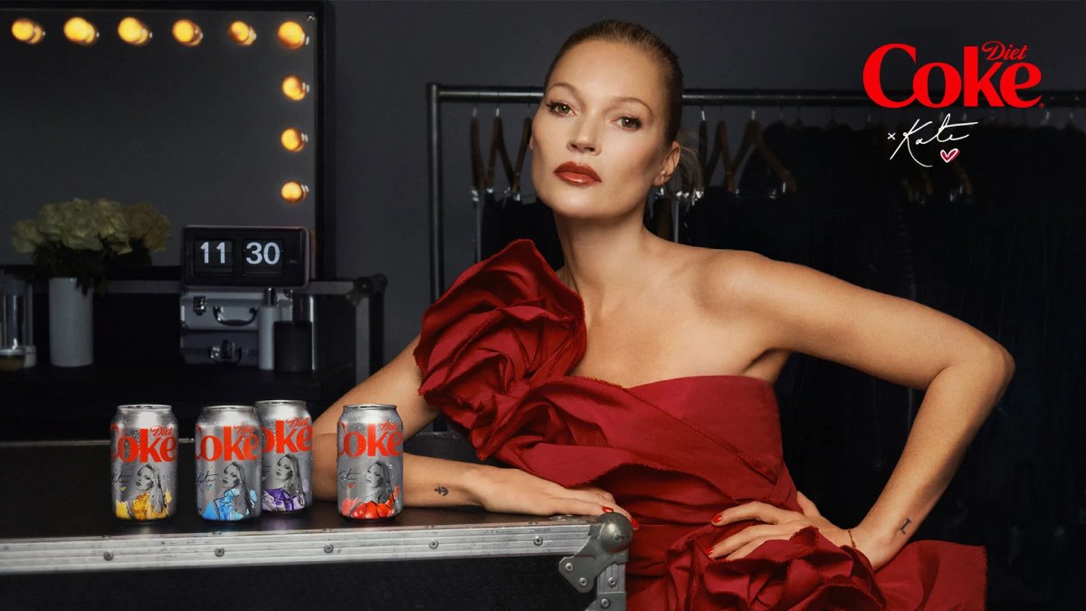 This is the new Kate Moss x Diet Coke campaign - Tapas