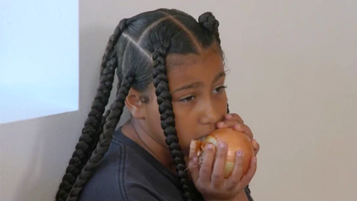 North West breaks the internet for eating raw onions