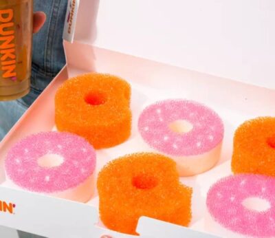 Así son las esponjas inspiradas en las rosquillas de Dunkin Donuts