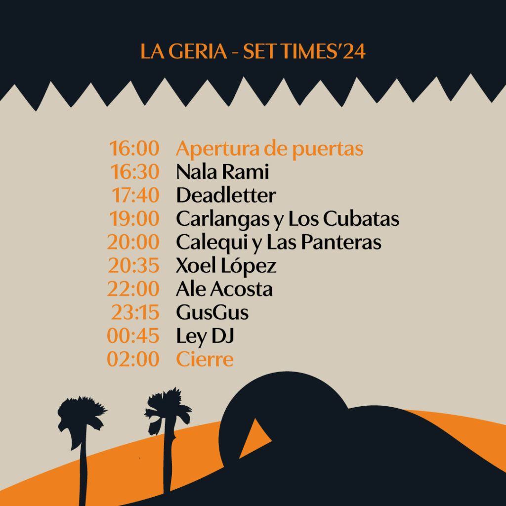 Cartel oficial de Sonidos Líquidos 2024 con Xoel López, GusGus, Carlangas y los Cubatas, Calequi y Las Panteras... 