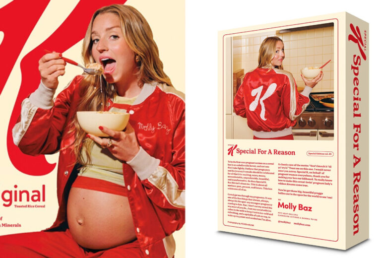 Special K presents for the first time a pregnant woman on a cereal box