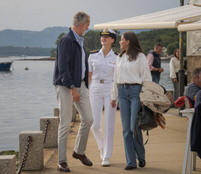 The King and Queen of Spain have lunch in one of the best restaurants in Galicia