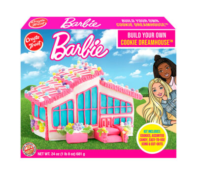 Barbie-core revives for Christmas in the form of a gingerbread house