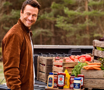 Glen Powell unveils line of organic sauces
