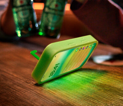 Heineken unveils a case that flips the phone when toasting