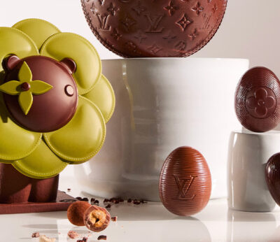 Maxime Frédéric esculpe los bombones de Pascua de Louis Vuitton